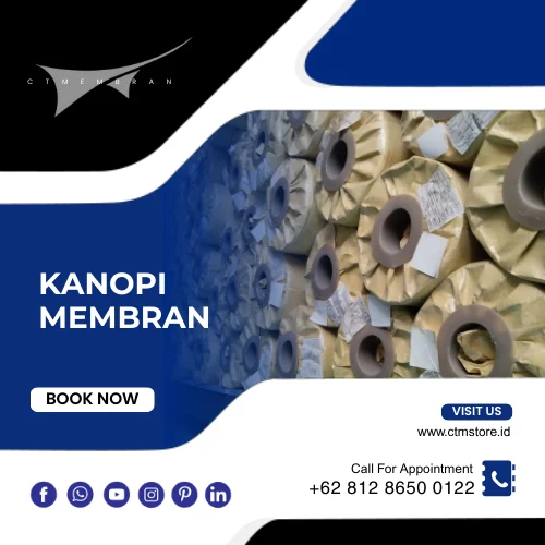 Kanopi membran (Beli Bahan Kanopi Membran) (Distributor Atap Membran)